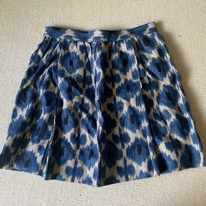 Michael Kors Blue Geometric Print Skirt